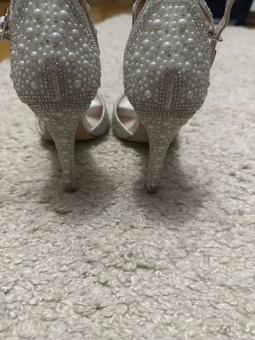 Босоніжки весільні/на розписку білі