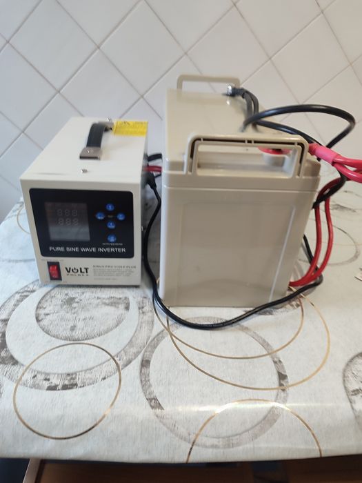 Продам акумулятор gel 120 ah +інвертор volt polska 1100e plus