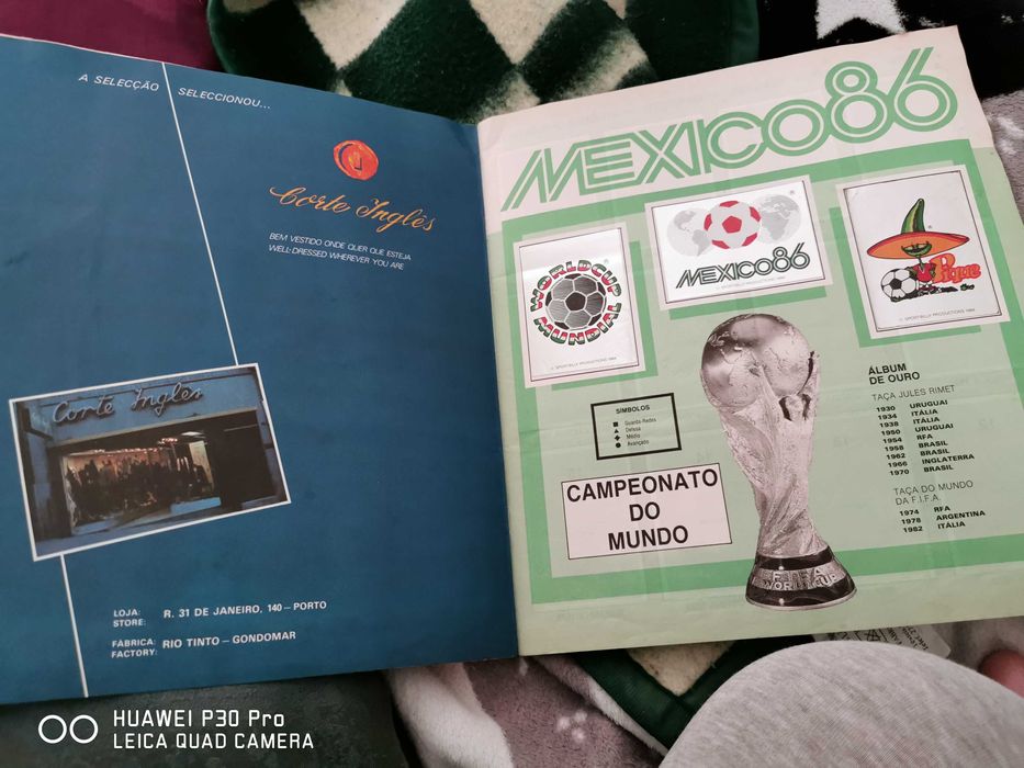 Cardeneta do campeonato do mundo de 86
