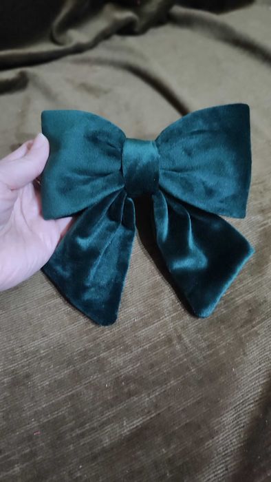 Новорічний декор -оксамитовий (велюрових) бант