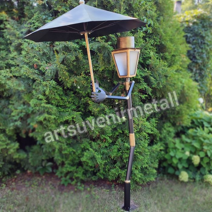 Заботливый, вежливый кованый фонарь с зонтом Уличное освещение.