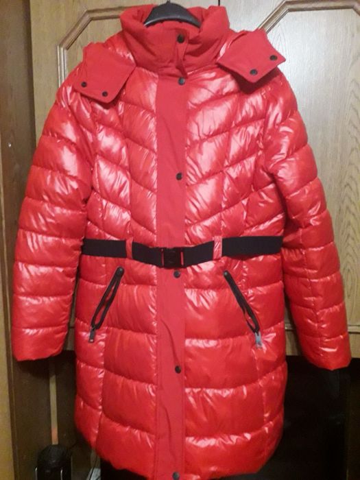 Michael Kors Red size XL Hooded Puffer Jacket