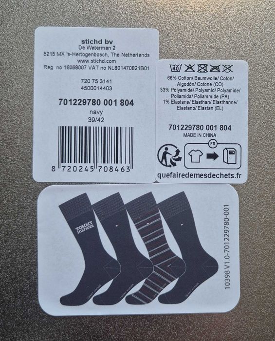 Zestaw 4 par skarpet Tommy Hilfiger