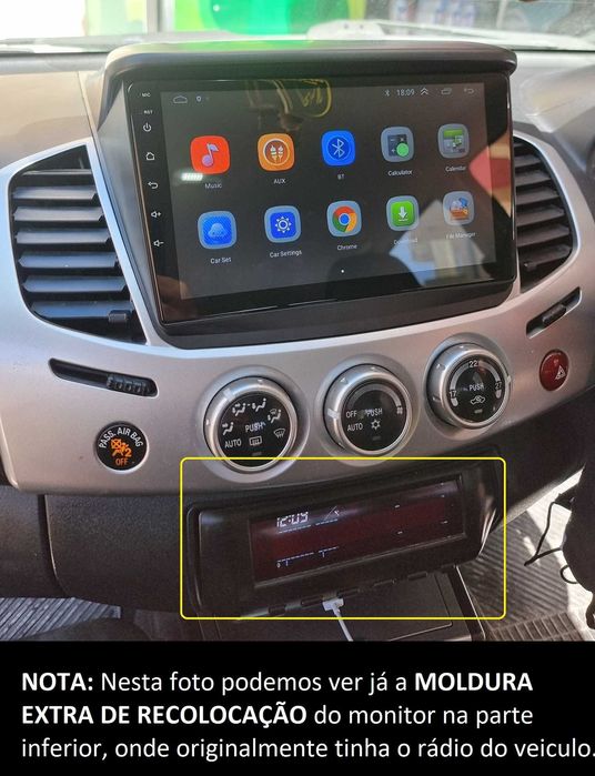 (NOVO) Rádio 2DIN 9" Mitsubishi L200 • [4+64GB] Android L-200 Strakar