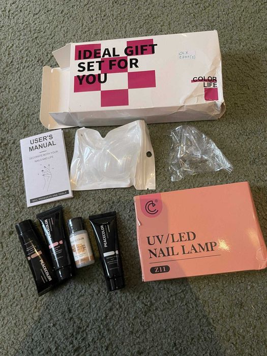 Zestaw do manicure lampa żele dualformy 2701