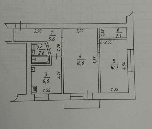 Продаж квартири 2 кім. по вул. Глібова ( без комісії)