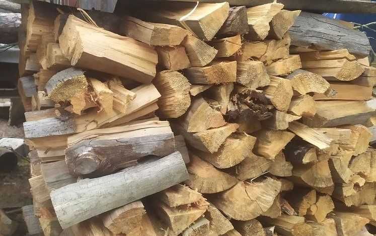 Suche drewno łupane opałowe, pocięte, opał, SUCHE