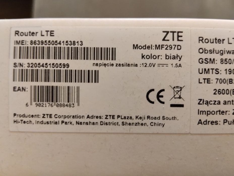 Router MF 297D ZTE 4G LTE nowy