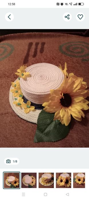 Stroik, dekoracja, ozdoba, zawieszka, słoneczniki