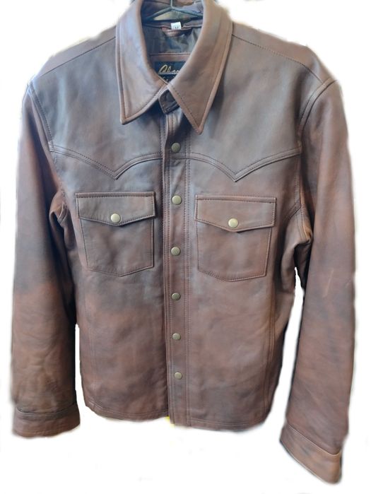 kurtka koszulowa skórzana r. M unisex