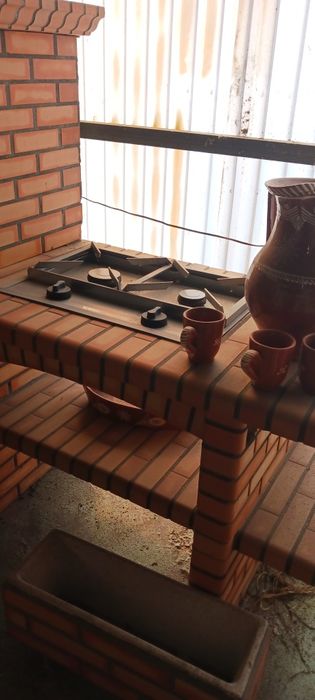 Churrasqueira com forno ,pio inox, fogao inox