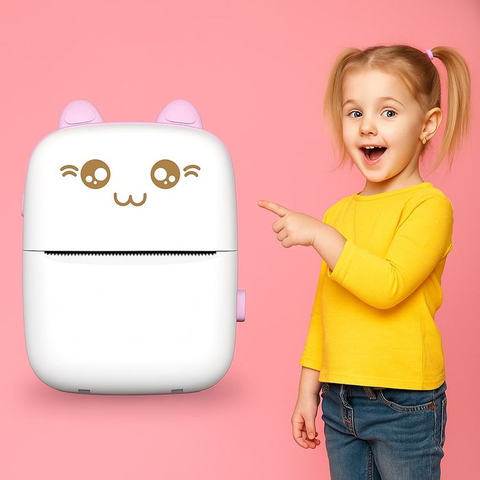 Drukarka Termiczna Drukuś Przenośny Aparat Dla Dzieci 21 Rolek GRATIS