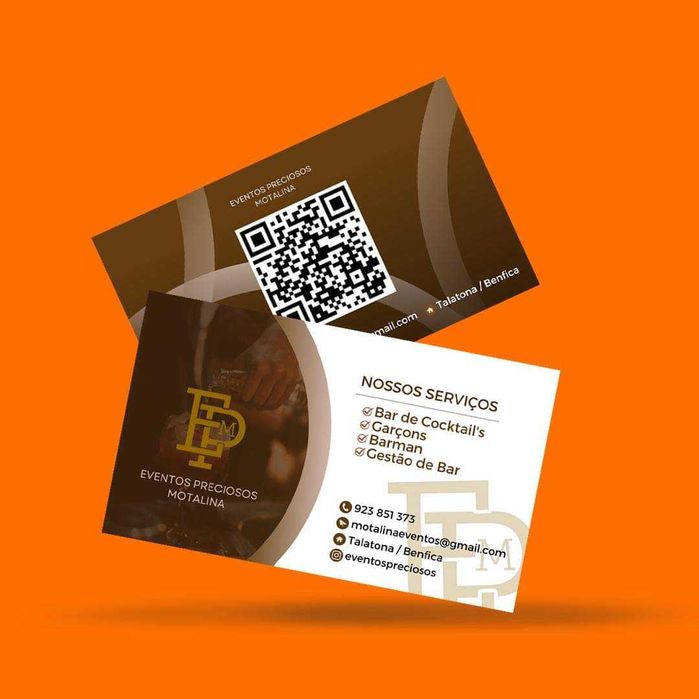 Cartões de Visita Laminados Premium | Design Personalizado + Envio