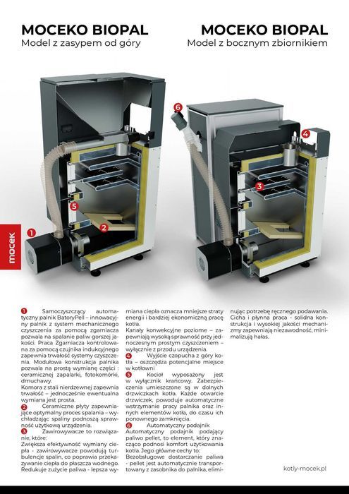 Kocioł na pellet, Drewno Moceko BIOPAL 25kW, piec dotacje OD RĘKI ZUM