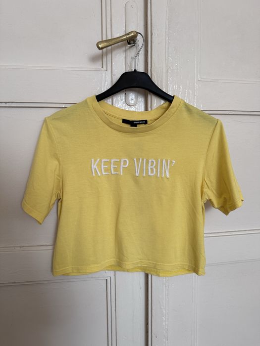 Żółty crop top Tally Weijl rozmiar XS