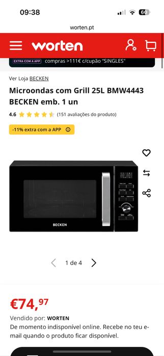 Microondas Becken s/garantia