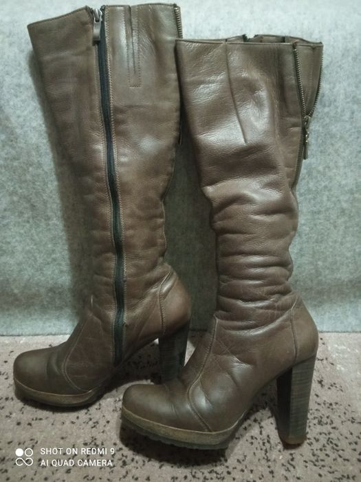 Чоботи зимові шкіряні