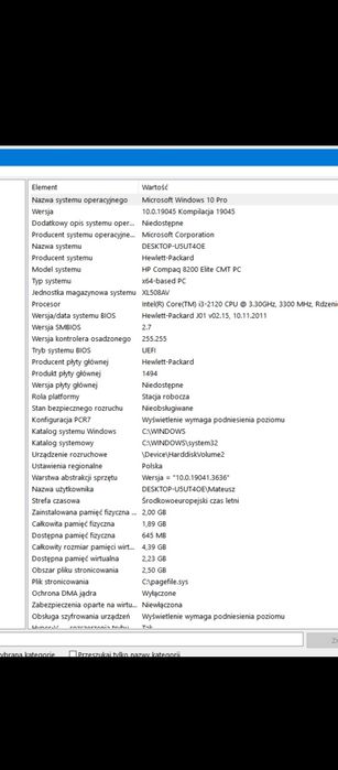 Komputer stacjonarny HP