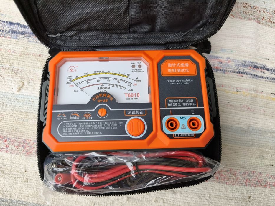 Testador de resistência isolamento analógico