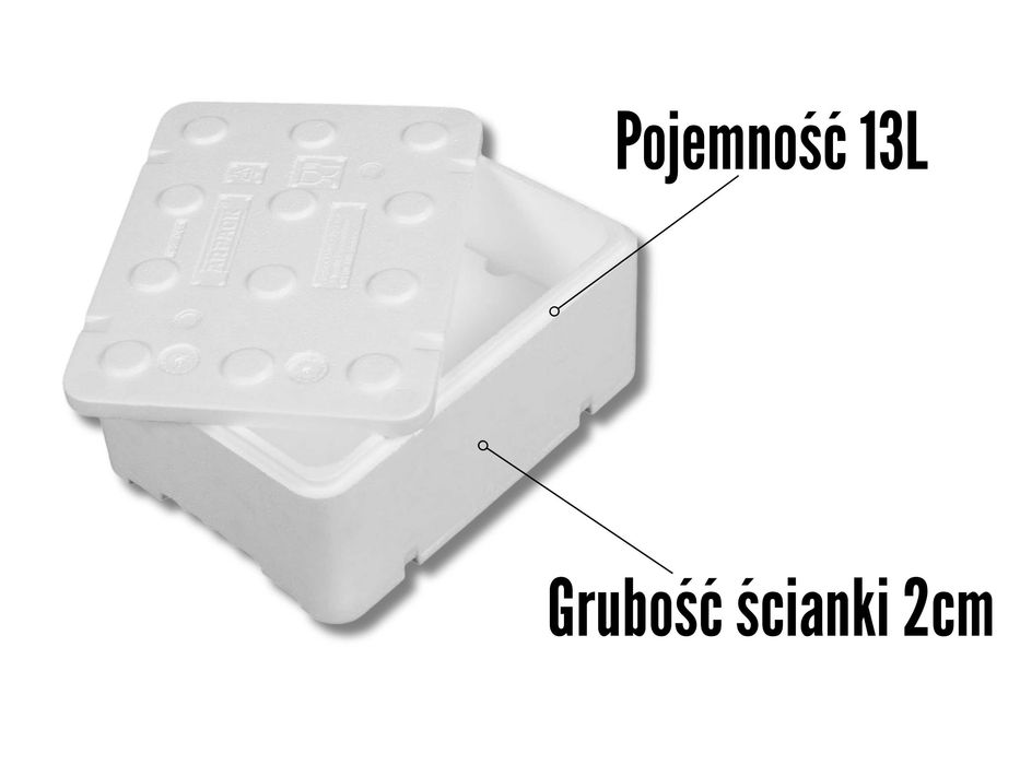 Pudełka styropianowe x3 IZOTERMICZNE + x2 Żele chłodzące ZESTAW