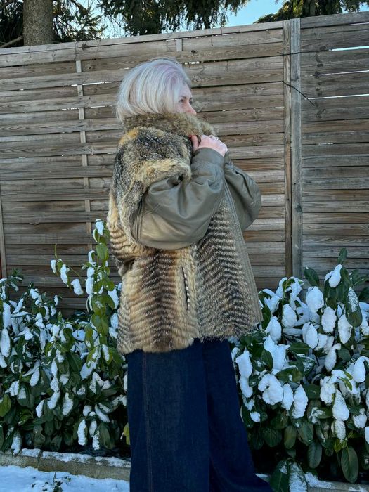 Futro z lisa i ze skórą naturalną