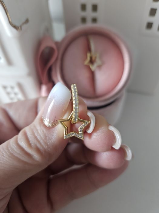 Kolczyki Cyrkoniowe Gwiazdki Accessories Dziubeka Nowe Zapraszam