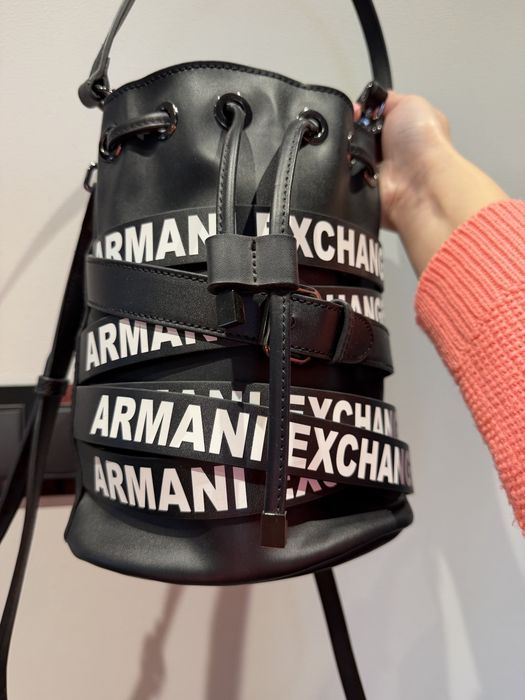 Armani exchange AX torebka worek czarna