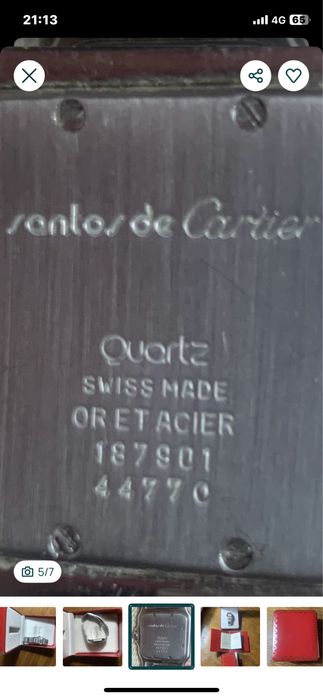 Relogio CARTIER SANTOS original(com gatantia e documentos) aço e ouro  1993