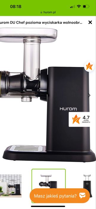 Hurom DU Chef pozioma wyciskarka wolnoobrotowa