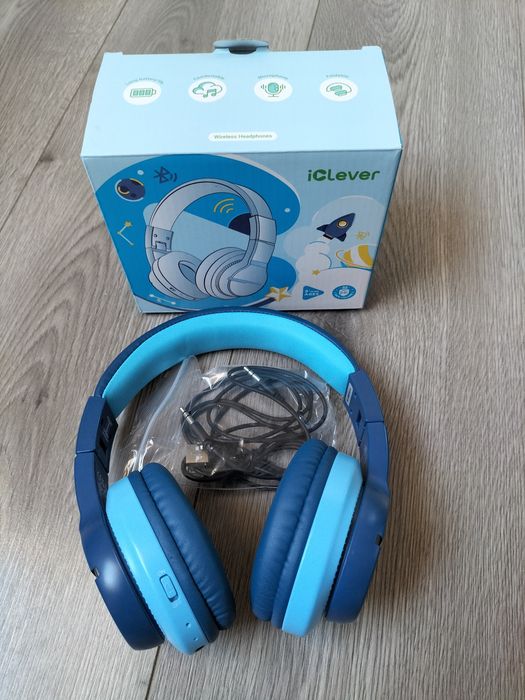 Bezprzewodowe słuchawki Bluetooth iClever dla dzieci mikrofonLED BTH12