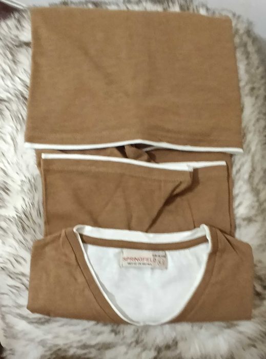 T´Shirt c/ duplo tecido saliente a branco Springfield - Tam XL 5 -Nova