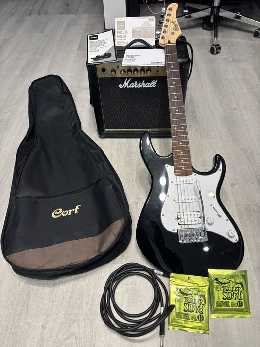 Електрогітара Cort G200 та комбік Marshall MG15