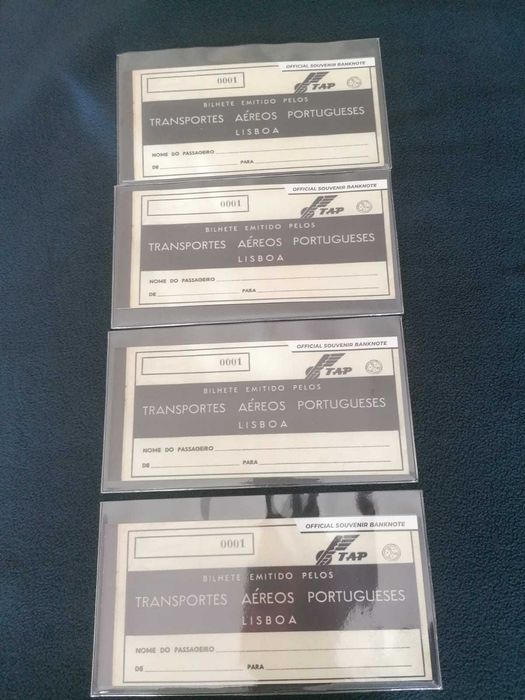 Lote carteiras nota euro souvenir tap