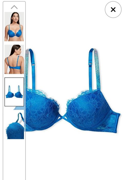 Бюст з блискітками, push-up, victoria's secret 34D, 36C