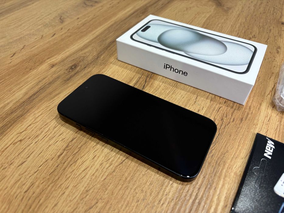 Okazja!!! Iphone 15 - Czarny! Super Stan! Gwarancja! Bateria 100% !
