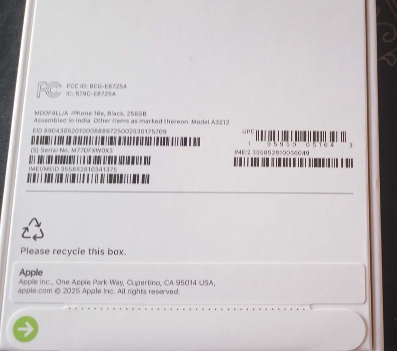 Iphone 16e 256gb z gwarancją producenta