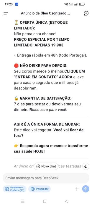 Óleo Ozonizado, Oxigen for Skin antiinflamatório Natural