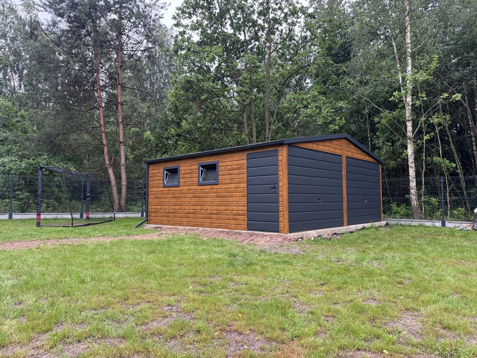 Garaż blaszany drewnopodobny 6x6 6x5 7x6 8x6 9x6