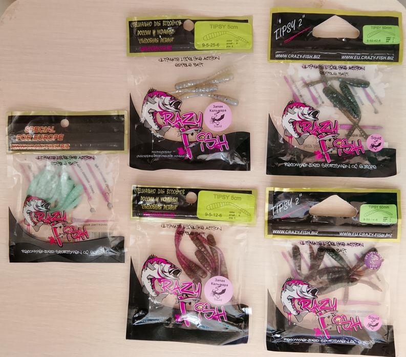 распродажа силикона Mann's, CrazyFish, Flagman