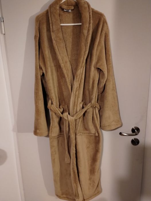 Szlafrok damski beżowy, rozmiar M