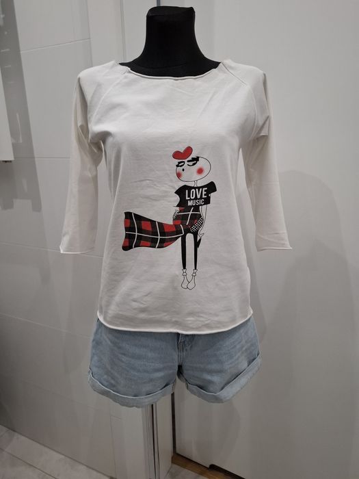 Biała bluzka S/M 95% cotton