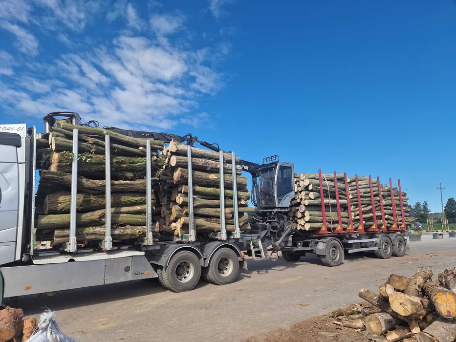DrewKom Drewno kominkowe GRAB w kłodzie dl. 2,5m S2a S2b transport HDS