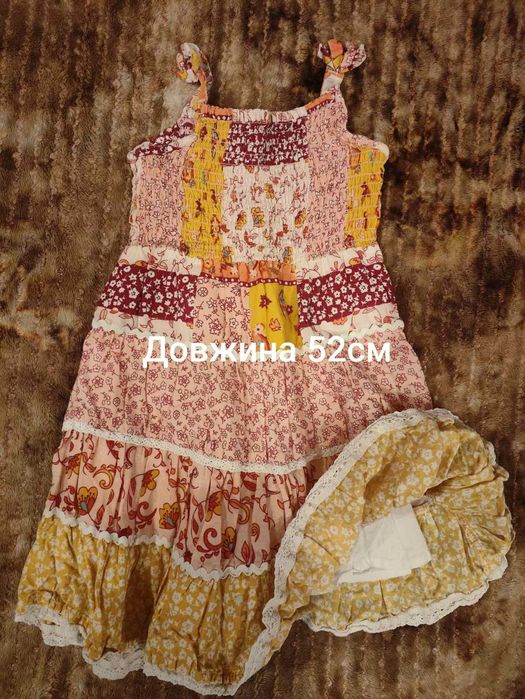 Літні платтячка розмір  92- 100  натуральна тканина
