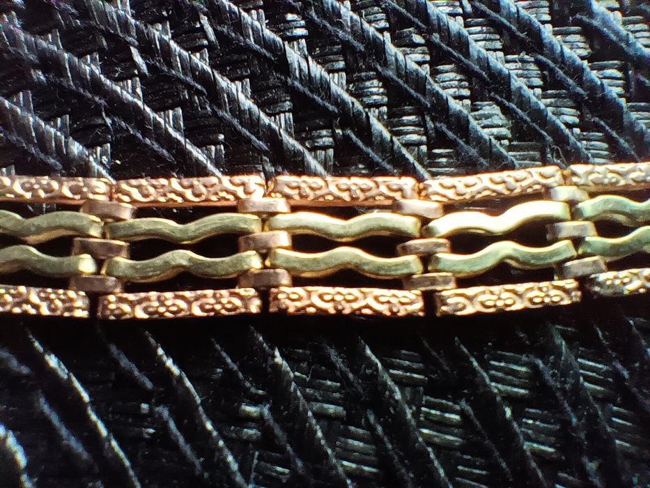 Złota bransoletka dwukolorowa