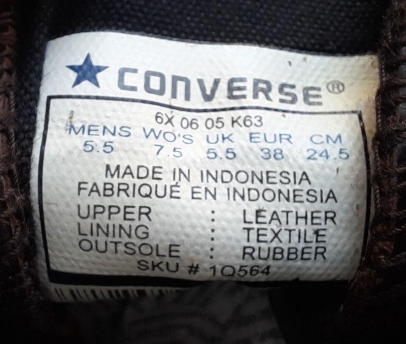 Шкіряні кеди Converse 38 р.