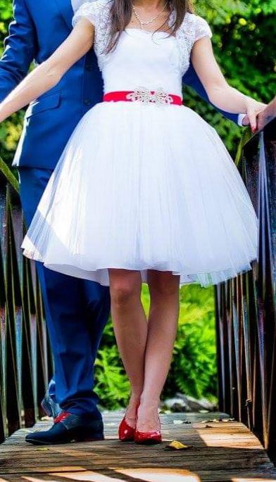 Sukienka ślubna biała rozmiar 34