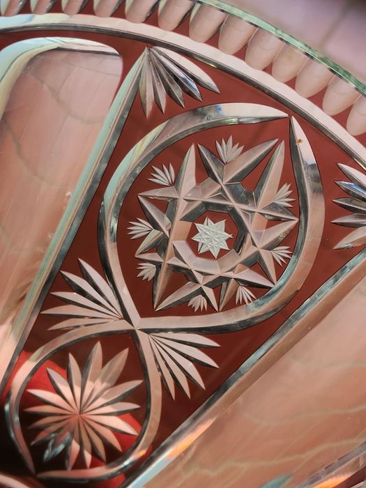 Jarra de cristal overlay português