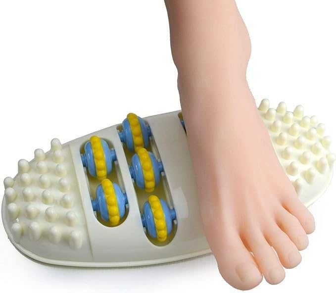 Masażer wałek do masażu stóp pięt z rolkami roller wypustki masujące