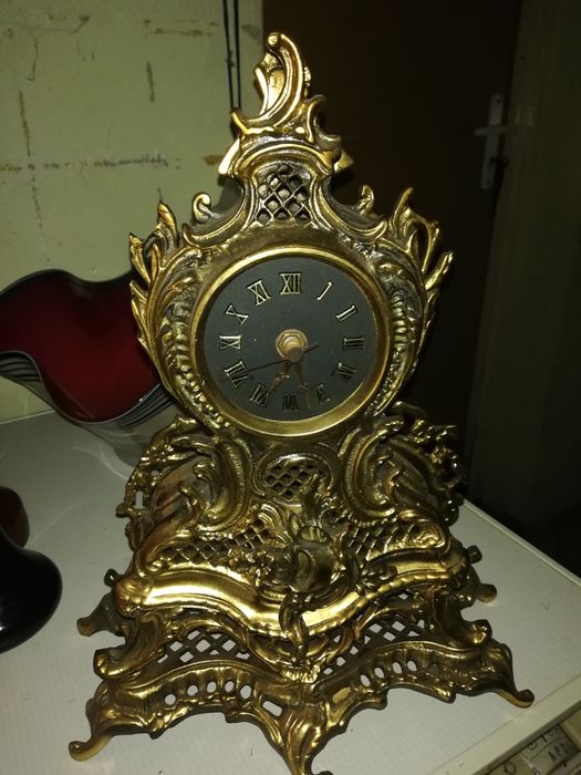 Zegar kominkowy mosiężny