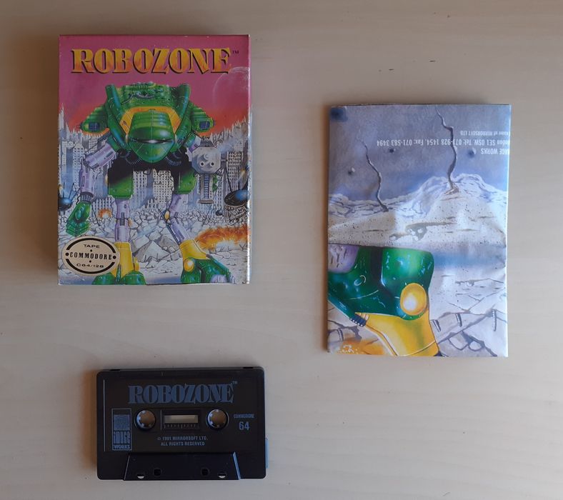 Robozone | Completo Commodore 64 c64 | Caixa + Cassete + Manual de Instruções